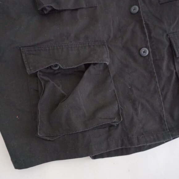 Rothco BDU Black Military Issue Button Up Canvas Cotton Utility Jacket XL - Picture 7 of 13